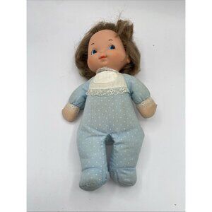 Mattel Lala Jingle Baby Nellie Doll Blue Eyes Brunette Body Chimes 1981 11"